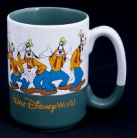 Disney Goofy Many Faces of Walt Disney World Coffee Mug